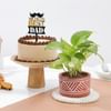 Greenery And Chocolate Cake Father's Day Gift Combo