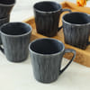 Gift Grey Ceramic Mugs - Set of 6