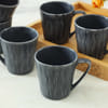 Gift Grey Ceramic Mugs - Set of 6