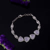 Buy Grey CZ Stones Studded Silver Plated Women's Bracelet
