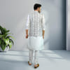 Buy Grey Floral Jacquard Bandi Jacket