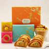 Gujiya And Bhujia With Herbal Gulaal Holi Gift Hamper Online