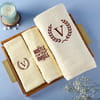 Gift Gym Lover Personalized Cotton Embroidered Towels (Set of 3)