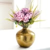 Hammered Gold Metal Flower Vase