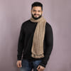 Gift Hand Knitted Woolen Muffler - Beige