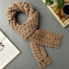 Shop Hand Knitted Woolen Muffler - Beige