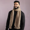 Hand Knitted Woolen Muffler - Beige Online
