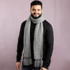 Gift Hand Knitted Woolen Muffler - Grey