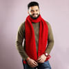 Buy Hand Knitted Woolen Muffler - Red