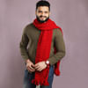Gift Hand Knitted Woolen Muffler - Red