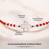 Buy Handcrafted 925 Sterling Silver Clover Rakhi