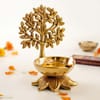 Handcrafted Brass Kalpvriksh Diya for Pooja