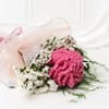 Gift Handcrafted Crochet Pink Carnation Bouquet