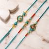 Gift Handcrafted Evil Eye Designer Rakhi Set of 3