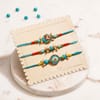 Shop Handcrafted Evil Eye Designer Rakhi Set of 3