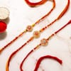 Buy Handcrafted Floral Enamel Rakhi Set of 3