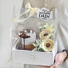 Gift Handcrafted Florals with Mini Cake for Father's Day