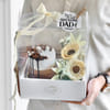 Handcrafted Florals with Mini Cake for Father's Day