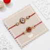 Buy Handcrafted Kundan And Meena Rakhis-Set Of 2