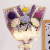 Gift Handcrafted Purple Crochet Flowers LED Bouquet