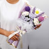 Buy Handcrafted Purple Crochet Flowers LED Bouquet