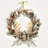 Handcrafted Reindeer Horn Christmas Wreath Online