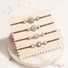 Shop Handcrafted Silver Charm Rakhi Set of 4