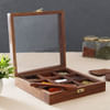 Gift Handcrafted Wooden Spices Container with Spoon