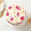 Shop Handpainted Floral Cake and Bhaiya Bhabhi Rakhi Combo