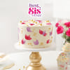 Gift Handpainted Floral Cake For Sister