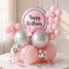 Gift Happy Birthday Balloon Arrangement - Baby Pink Edition