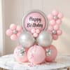 Shop Happy Birthday Balloon Arrangement - Baby Pink Edition