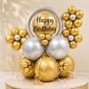 Happy Birthday Balloon Arrangement - Gold Edition