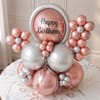 Gift Happy Birthday Balloon Arrangement - Metallic Pink Edition