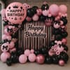 Gift Happy Birthday Black and Pink DIY Party Balloons Kit- 22 pcs
