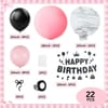 Buy Happy Birthday Black and Pink DIY Party Balloons Kit- 22 pcs