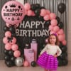 Shop Happy Birthday Black and Pink DIY Party Balloons Kit- 22 pcs