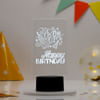 Gift Happy Birthday Black Base LED Lamp