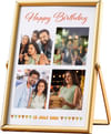 Gift Happy Birthday Personalized Golden Photo Frame