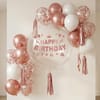 Shop Happy Birthday Rose Gold & White DIY Party Balloon Set - 22 pcs