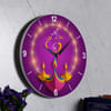Gift Happy Diwali Ganesha Wooden Wall Clock