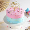 Happy New Year Pink and Blue Cake Online