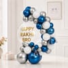 Gift Happy Rakhi Bro Blue Silver Balloon Arrangement
