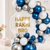 Buy Happy Rakhi Bro Blue Silver Balloon Arrangement