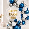 Buy Happy Rakhi Bro Blue & Silver Balloon Bouquet