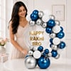 Shop Happy Rakhi Bro Blue & Silver Balloon Bouquet