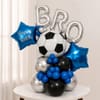 Happy Rakhi Bro Football-Themed Balloon Arrangement