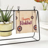 Buy Happy Rakhi Swinging Metal Planter