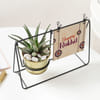 Shop Happy Rakhi Swinging Metal Planter