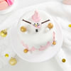 Gift Happy Snow Man New Year Fondant Cake (1Kg)